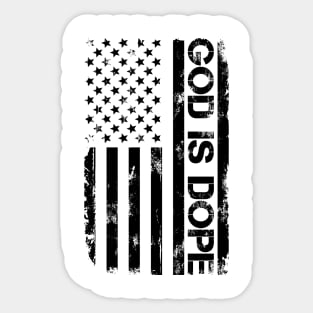 GOD IS DOP , Christian Jesus Faith Believer 4 th of july , us Sticker